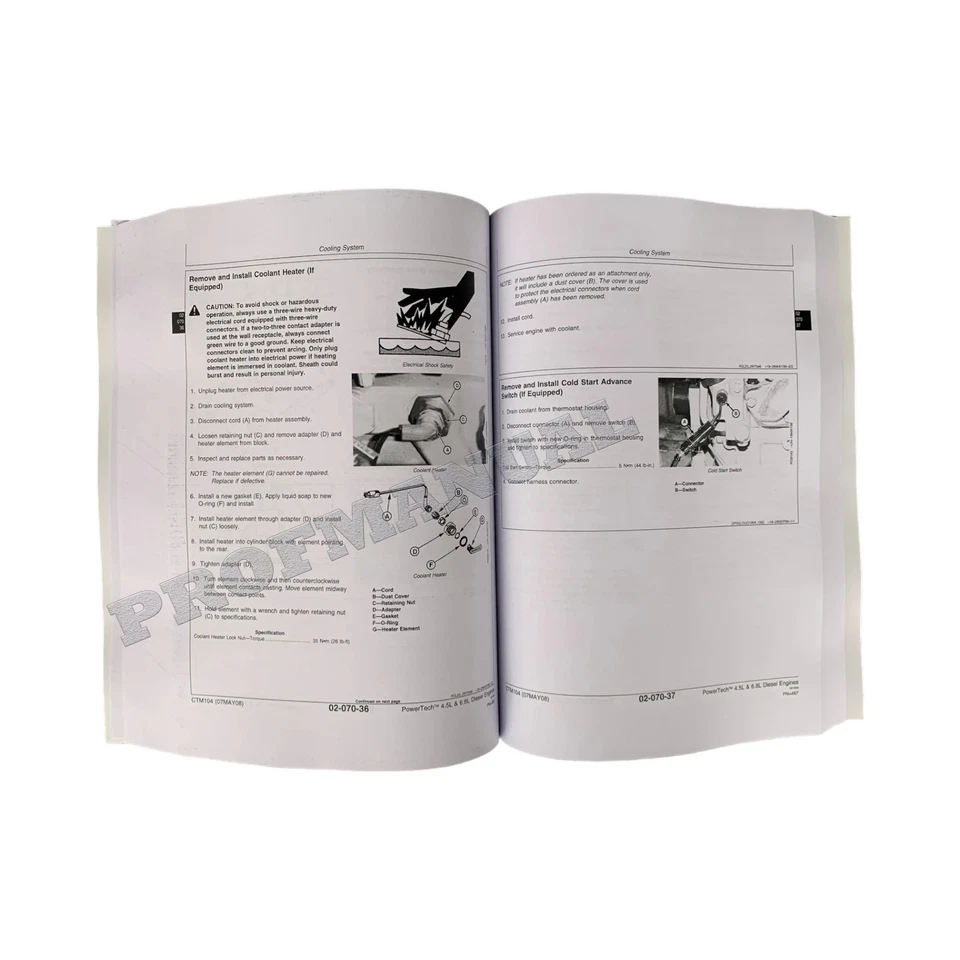 MANUAL DE SERVICIO DE REPARACIÓN motor John Deere 4045 6068 4,5 L 6,8 L en todo el mundo CTM104 Foto 4 de 4