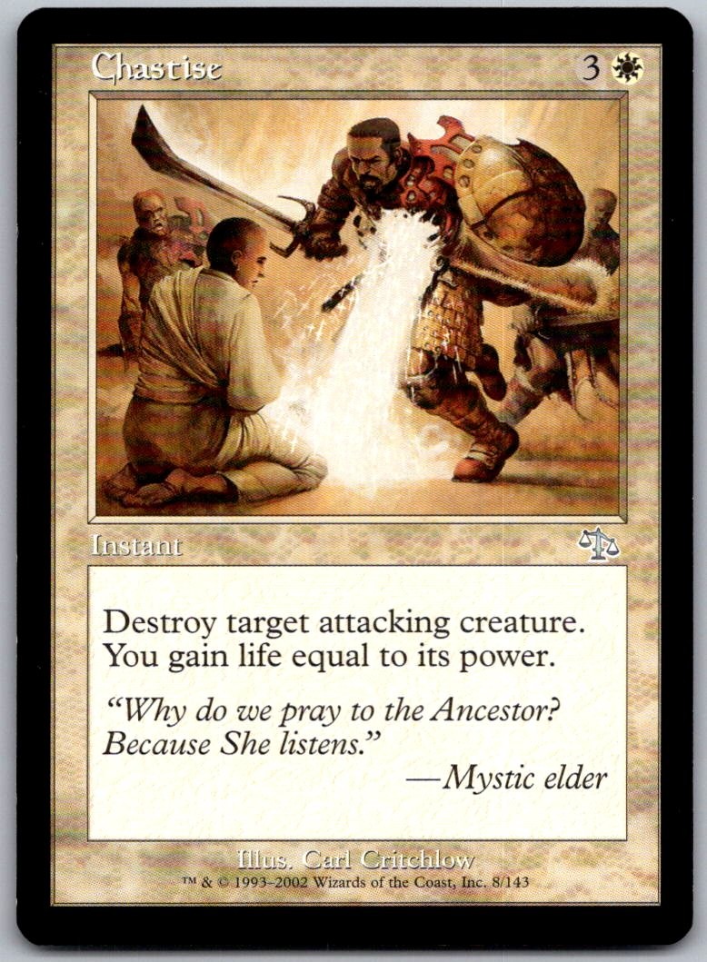 Chastise 8 Uncommon Judgment Magic: The Gathering Lightly Played