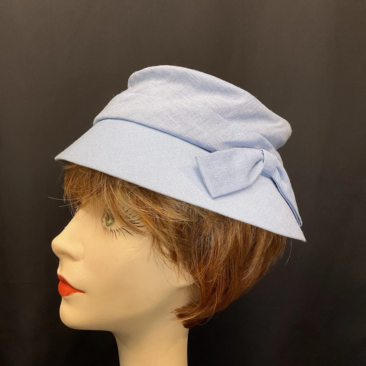 Vintage 60s Blue Fuzzy Cloche Hat 1960s Retro Mod Twiggy Riding Bell Cool Vintage Shearling Fur Cossack Hat Cream Mongolian Fur  main image 4