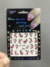 1Sheet/Lot Popular Exquisite Water Transfer DIY Nail Sticker XF1005