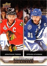 2015-16 UD CANVAS CHECKLIST BLACKHAWKS/ LIGHTNING #C90
