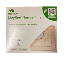 Mepilex Border Flex 4 x 4" Soft Silicone Foam Dressing Box of 5 595300 Exp 2028