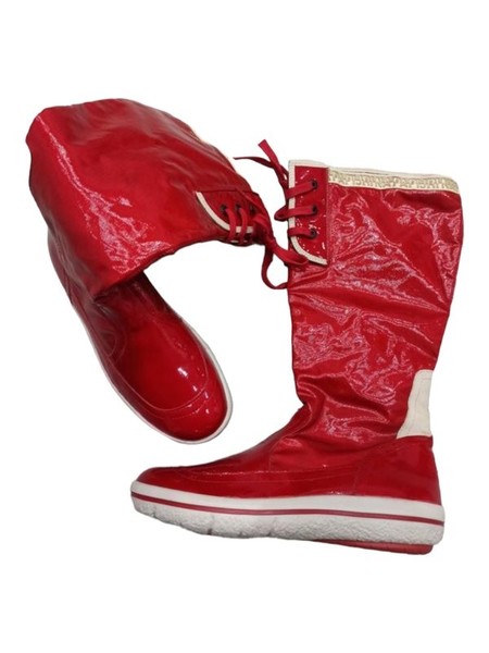 Women Napapijri Boots Red Leather 37