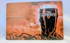Rare- Guinness Beer Tin Sign Metal - Bar Irish Pub  The True Brew Of Halloween 
