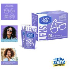 Ammonia-Free Lens Cleaning Wipes - 100 Individually Wrapped Convenience Packs