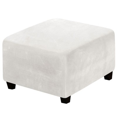 Stretch Samt Hocker Bezüge Pouffe Sofa Schonbezug Aufbewahrung Ottomane Schutz
