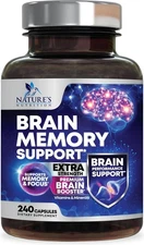 Brain Booster Nootropic Supplement 1000mg Support Focus Energy Memory & Clarity