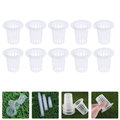 60pcs Garten Mesh Net Pots Hydroponische Körbe Kindergartenfixierhalter