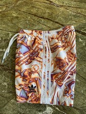 adidas 3 Stripe Swim Shorts Men's Size S Mesh Liner Shorts