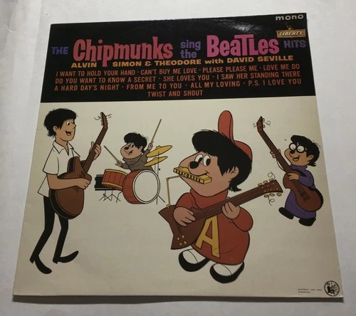 The Chipmunks "Sing The Beatles" Vinyl LP Record VTG 1964 Liberty (EX)