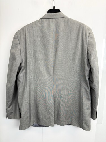 Chaps Suit Jacket Men’s Size 48R Grey Sport Coat Blazer Paisley Lining 2 Button - Picture 12 of 12