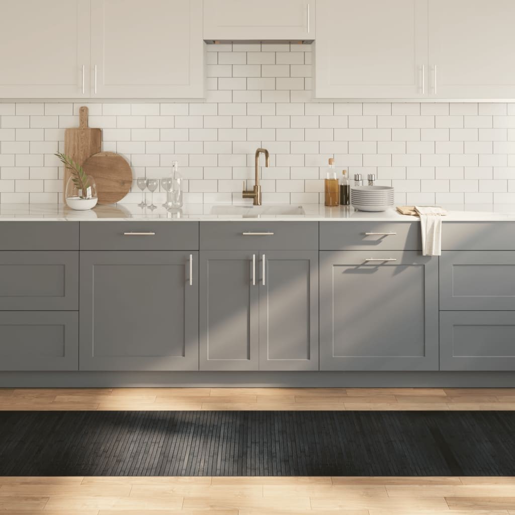 vidaXL Tappeto Grigio in Bambù 70x300 cm - Design Naturale per Interni