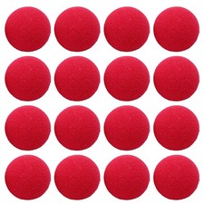 Set of 2 Red Adorable Clown Nose Sponge Balls Props Cosplay Decor