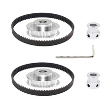 2 Kit 2GT Synchronous Wheel 20&60 Teeth 8mm Bore with 200mm Width 10mm Belt