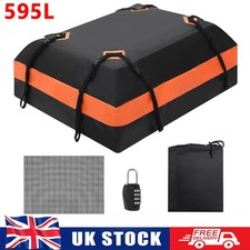 595L Huge Car Rooftop Rack Cargo Carrier Luggage Bag Storage Box Waterproof Mat