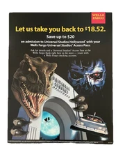 Universal Studios Hollywood Jurassic Park E.T. Back to the Future T2 Display