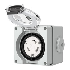 30 Amp Locking Female Plug Box NEMA L6-30C Generator Twist Lock Adapter Female C