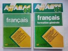 Lot de 2 anciens Manuels scolaires "ANABAC87 français" + "ANABTS87 français"