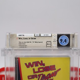 NES Nintendo WIN, LOSE OR DRAW - WATA GRADED 9.4 A++! NEW & Sealed with H-Seam!