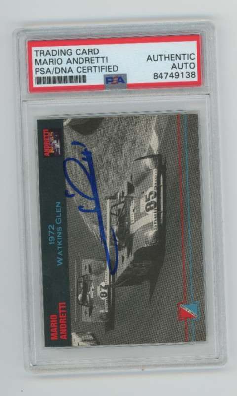 MARIO ANDRETTI 1992 Andretti Racing #21 Signed AUTO Card PSA DNA Certified F1