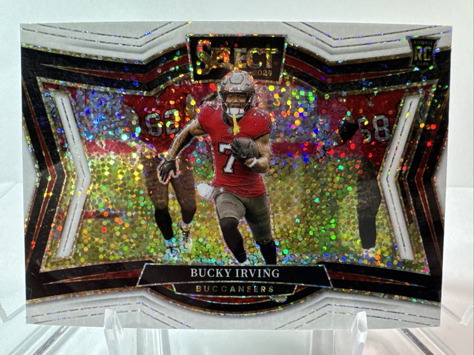 BUCKY IRVING 2024 Panini Select Field Level RC WHITE SPARKLE SSP. BUCCANEERS