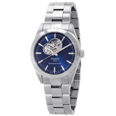 Tissot Gentleman Powermatic 80 Open Heart Automatic Blue Dial Men's Watch
