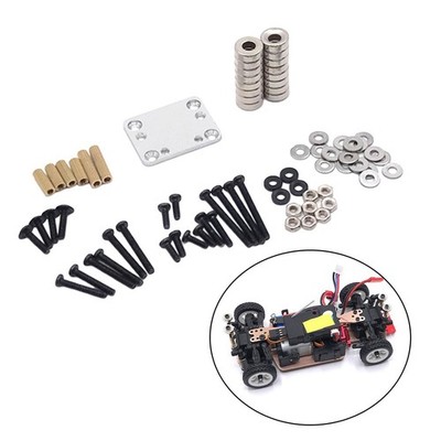 4 Pneumatici In Metallo E Gomma Per Auto RC Wltoys 284131 K969 K979 K989 Kyosho Mini-Z 1/28 – Rossi, 27mm