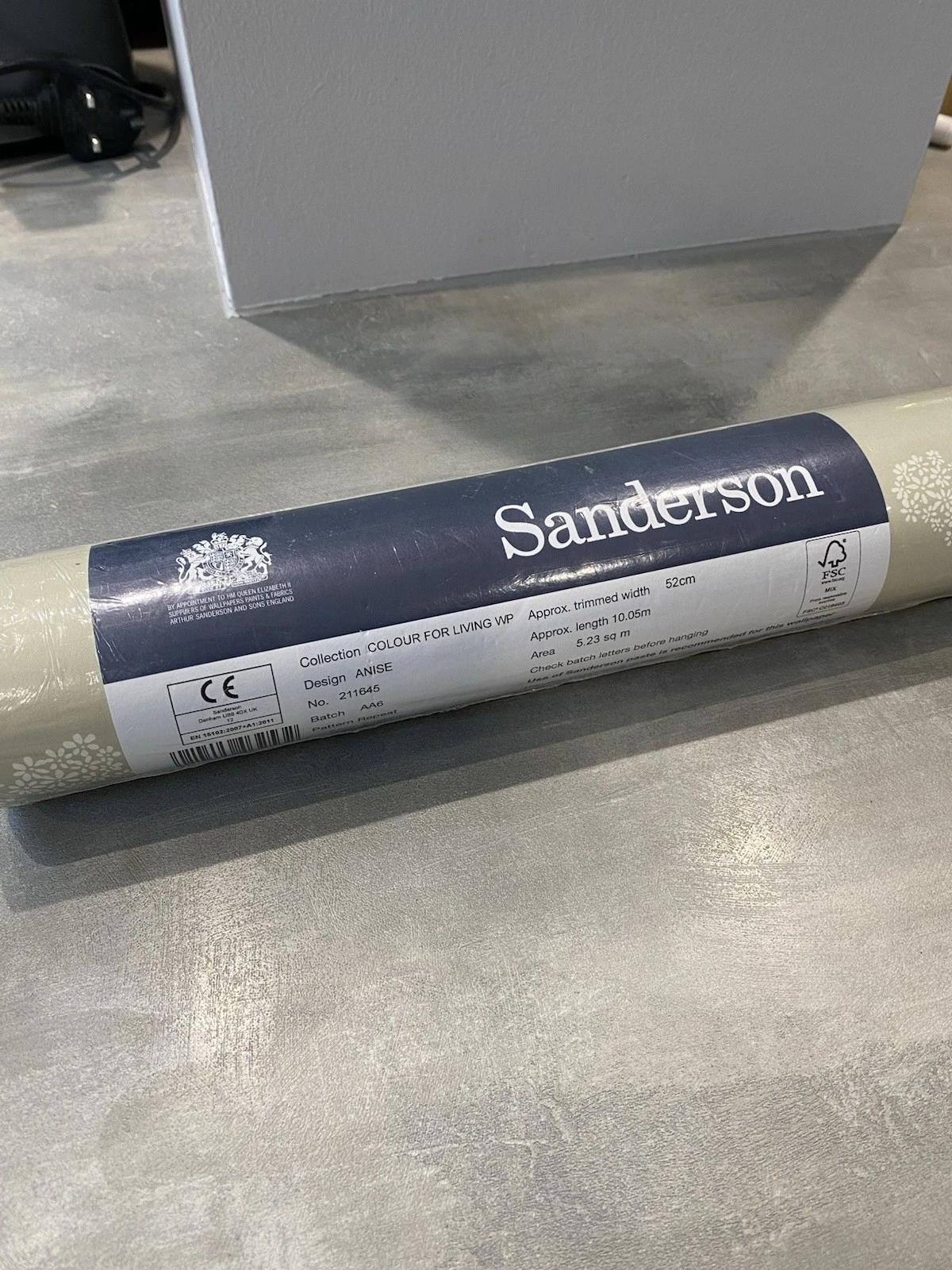 Sanderson Colour For Living WP ANISE Wallpaper 211645 Brand New Some Edges Bent 2
