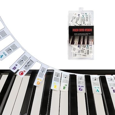 Piano Keyboard Note Labels Removable Piano Keyboard Stickers 88-Key Colorful