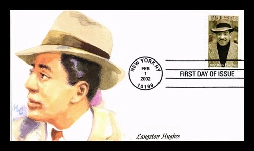 US COVER LANGSTON HUGHES BLACK HERITAGE SERIES FIRST DAY ISSUE