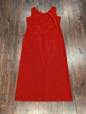 Amanda Smith Dress Womens 12 Red Sleeveless Maxi Velvet Gown Formal Evening