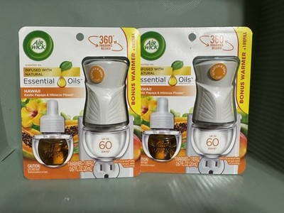 Air Wick Essential Oils Plug-In Warmer + Refill Kit Hawaii 0.67 oz 2 Pack
