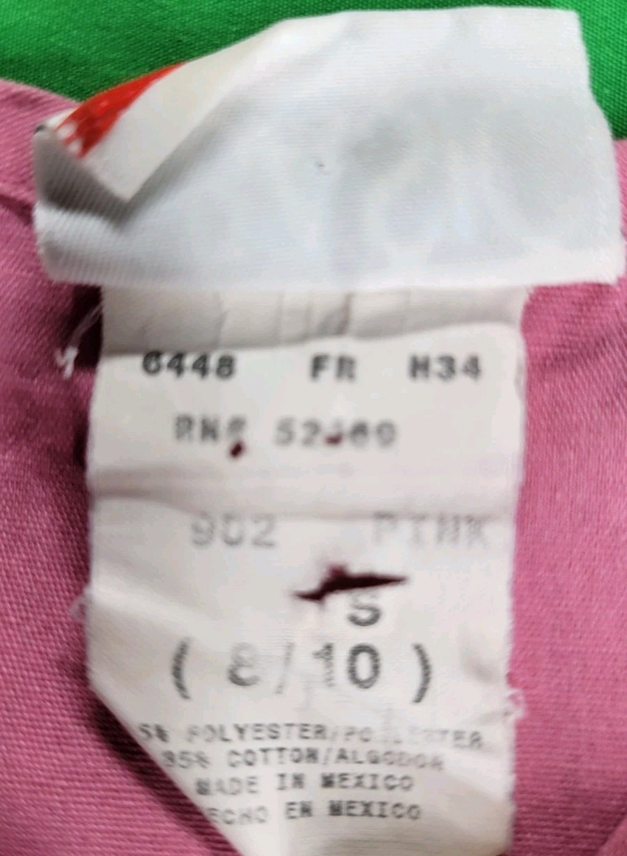 Simply Basic SCRUB TOP Small Pink Vneck Short Sle… - image 8