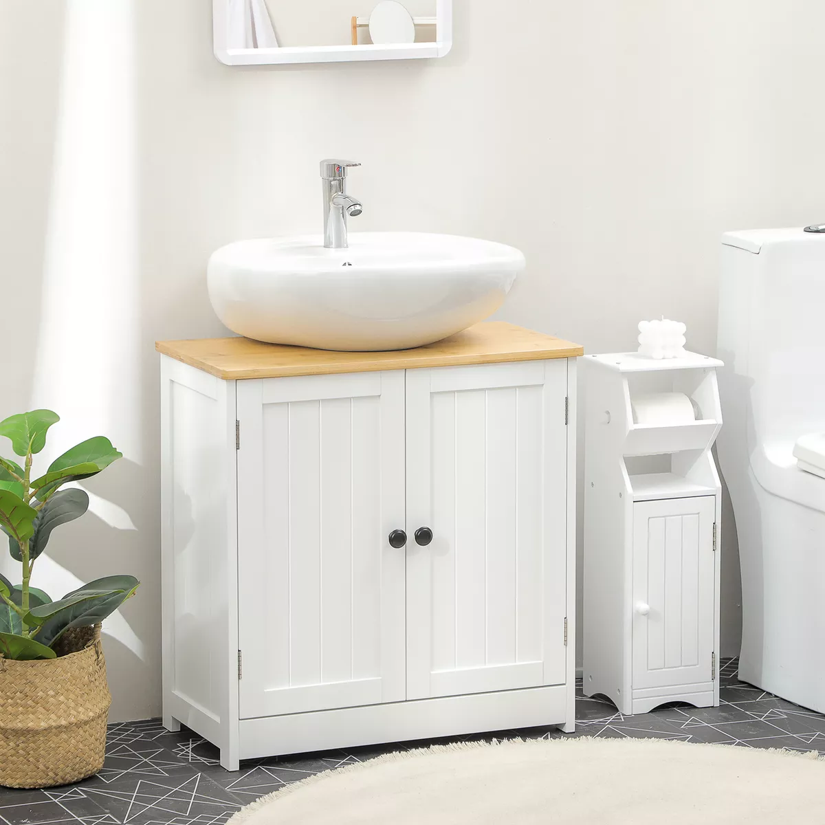 pedestal sink storage cabinet, under sink cabinet, bathroom vanity