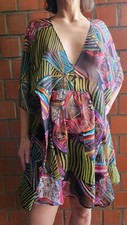  Kleid von DESIGUAL Tunika Bluse Poncho strand Pareo Gr 38 M wie neu