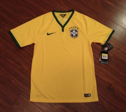 NIKE BRAZIL Mens Soccer JACKET Size M track ANTHEM YELLOW 370285-703 