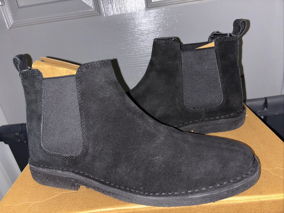  Black Suede Ankle Boots Back Zipper Crepe Sole Men\'s Size 10 Made in India ASOS Zip Boots for Men for sale | eBay main image 2