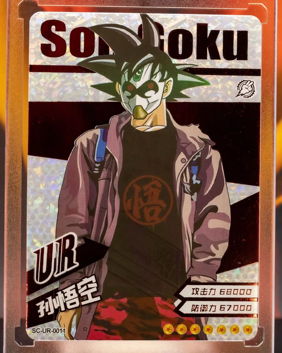 Dragon Ball Z Holo Foil UR Drip Card -Masked Goku Black SC-UR-0011 Rare!