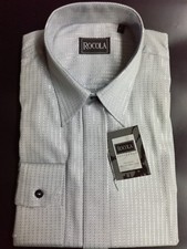 New Mens Rocola Silver Dress Shirt Standard Collar !!SALE!!