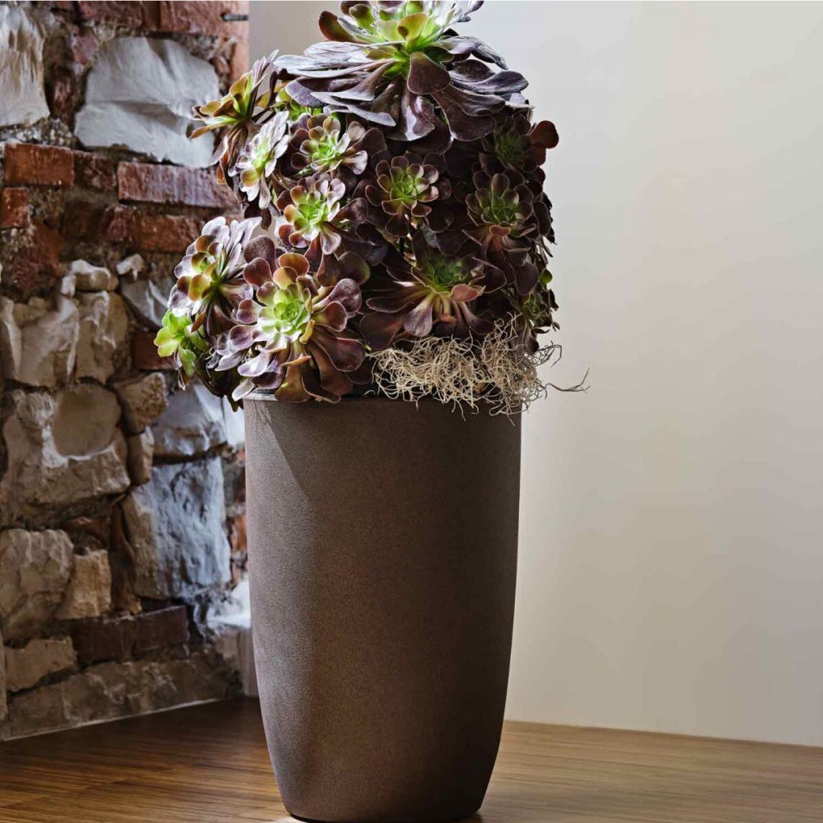 Vaso Alto Meti 40 Bronzo TeraPlast | Arredo Design Made in Italy