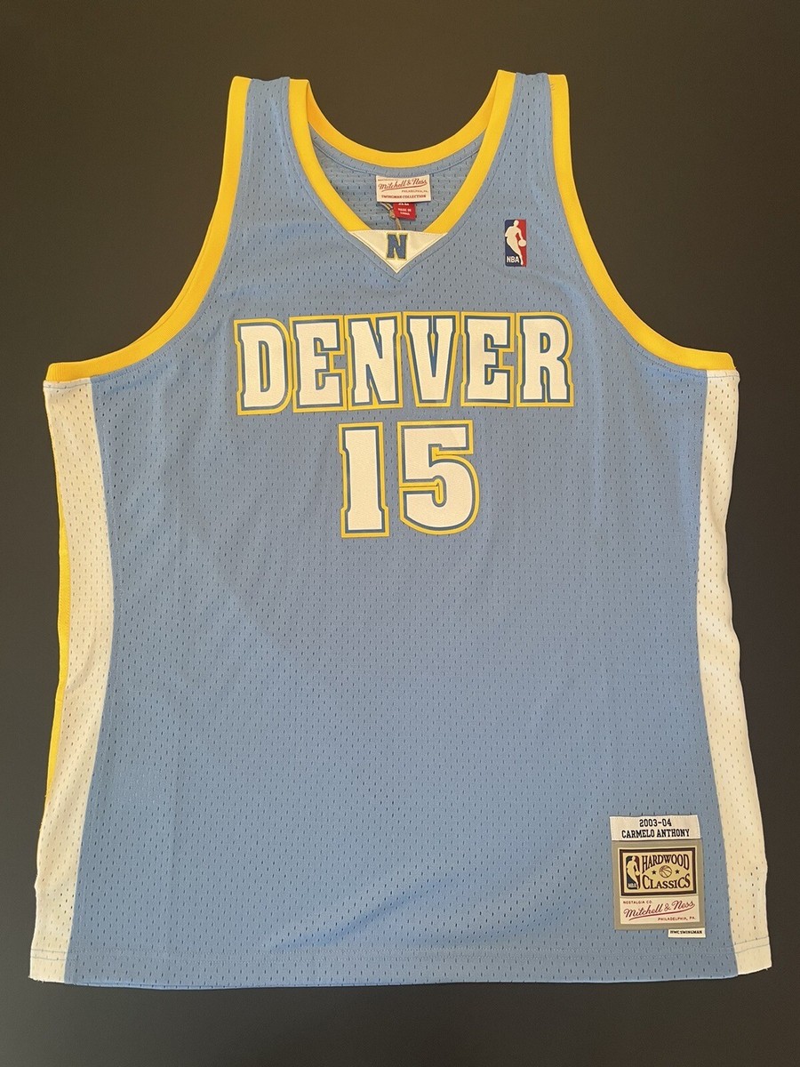 Carmelo Anthony Signed Nuggets Mitchell Ness Swingman Jersey