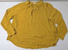 H&M L O.G.G Top Women's Eur 46 Uk 18 Mustard Yellow Long Sleeve 