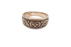 Vintage Sterling Silver 925 Ring Size 9.25 Scroll Dot