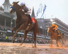 Justify 2018 Kentucky Derby Remote Photo 8x10 Signed Mike Smith