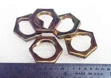 1/2-24 HEX  NUTS STEEL ZINC  - 10 pcs