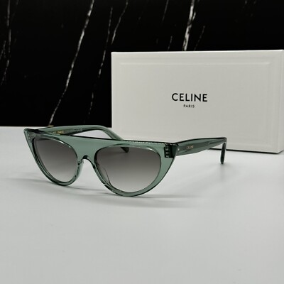 NEW CL40228I 93B CELINE GREEN GREY CAT EYE WOMEN CELINE  display picture 2