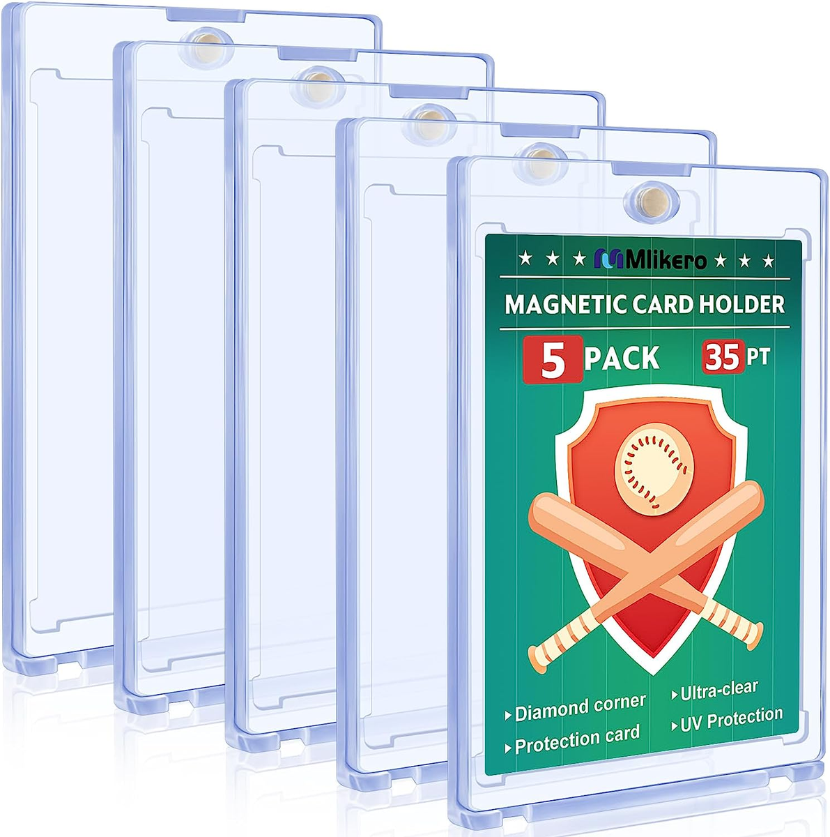 5 ct Magnetic Card Holder 35 pt for Trading Cards: MTG, YUGIOH, Sports,  Baseball | eBay