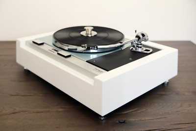Restored Thorens TD 125 MKII turntable SME White / Ice Blue