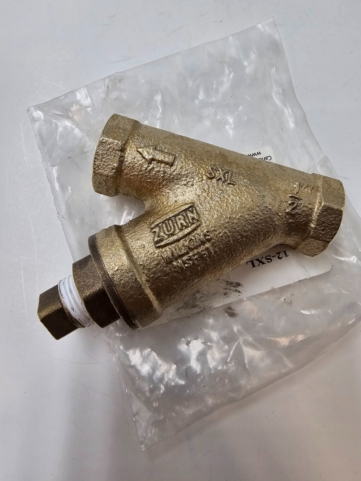 ZURN WILKINS 12-SXL Mesh Strainer Bronze 304 Stainless Steel 1/2in NPT 22N582