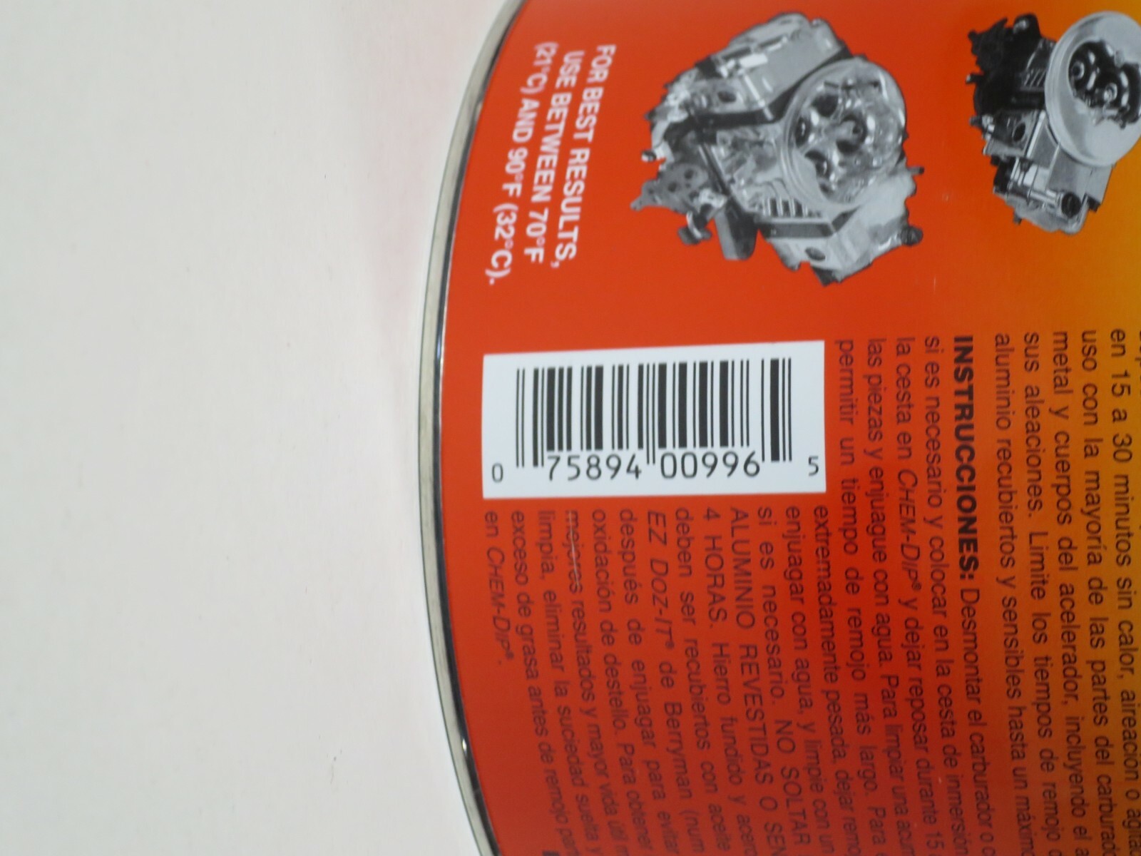 Berryman 0996 ChemDip Carburetor and Parts Cleaner, 96 oz. Can with